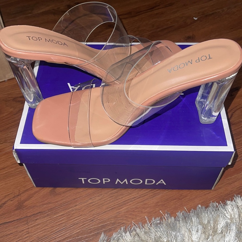 Brand New Clear Sandal Heel